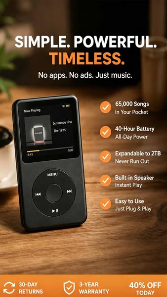 Simple. Powerful. Timeless.
Music, the Easy Way.
No Apps. Just Music.