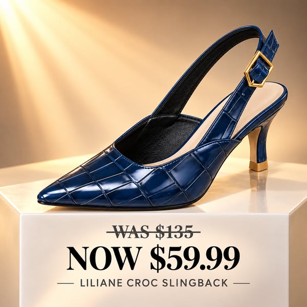 Liliane Croc Slingback Heel