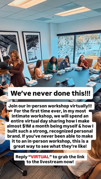 Join our in-person workshop virtually!!!