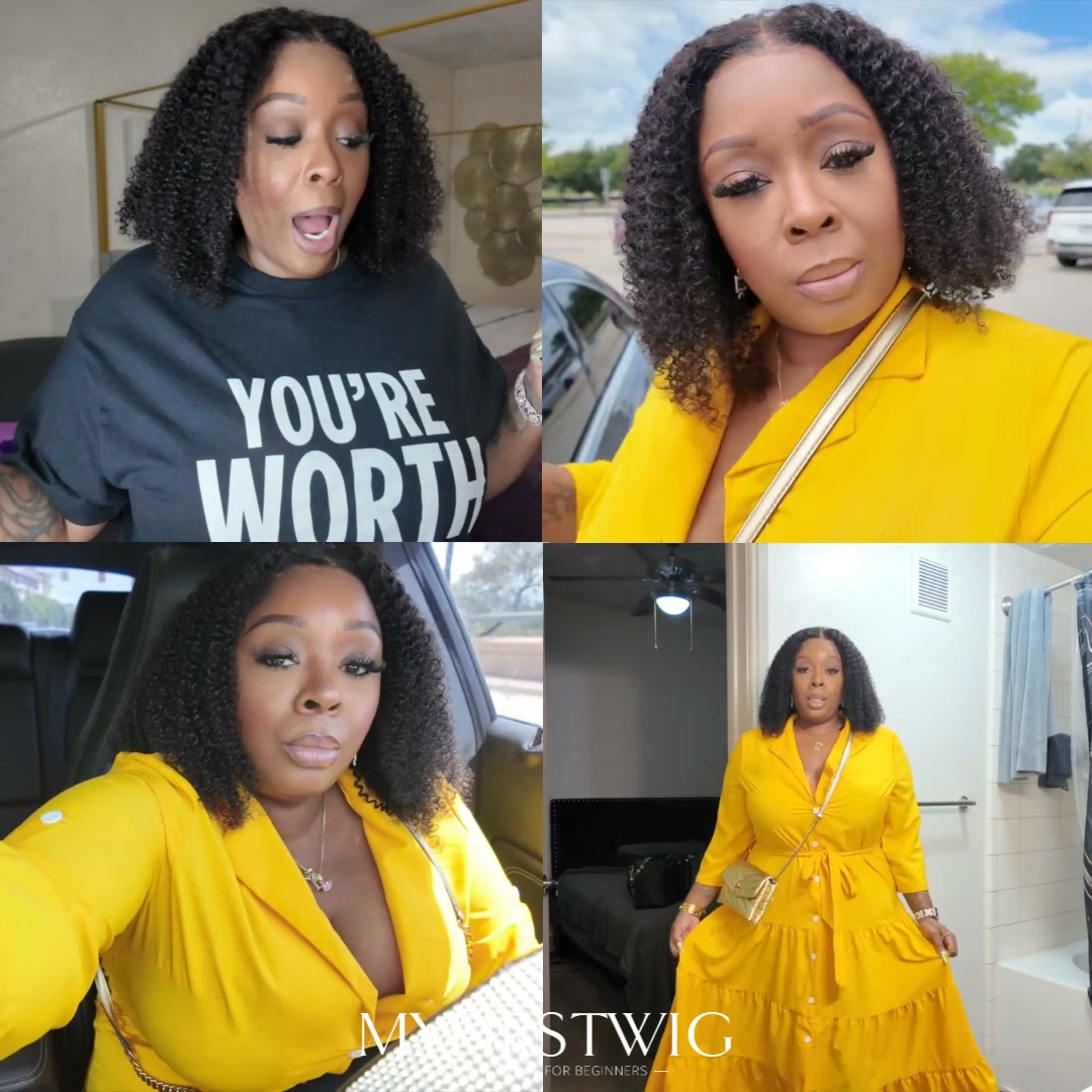 Natural Textured Kinky Curly Wig