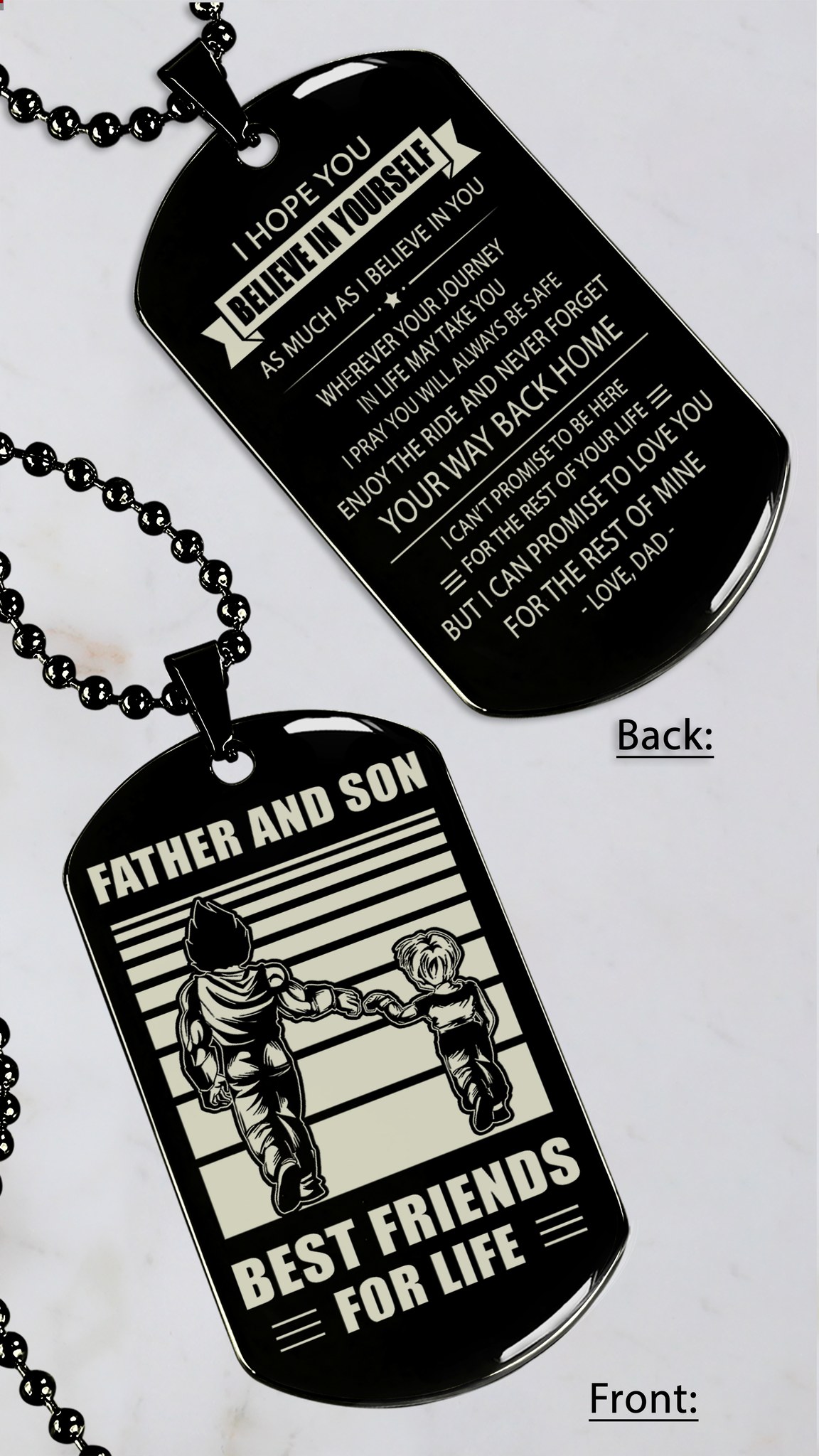 Dog tag Dad to Son