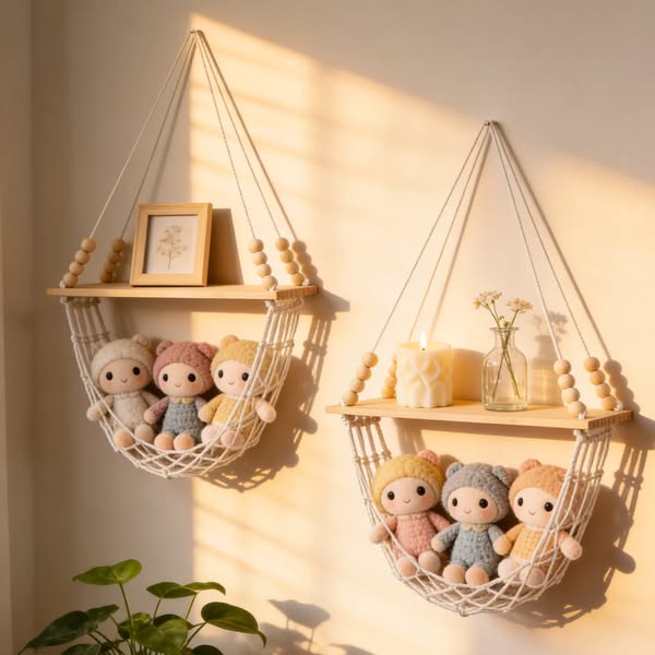 Boho Hanging Storage Shelf