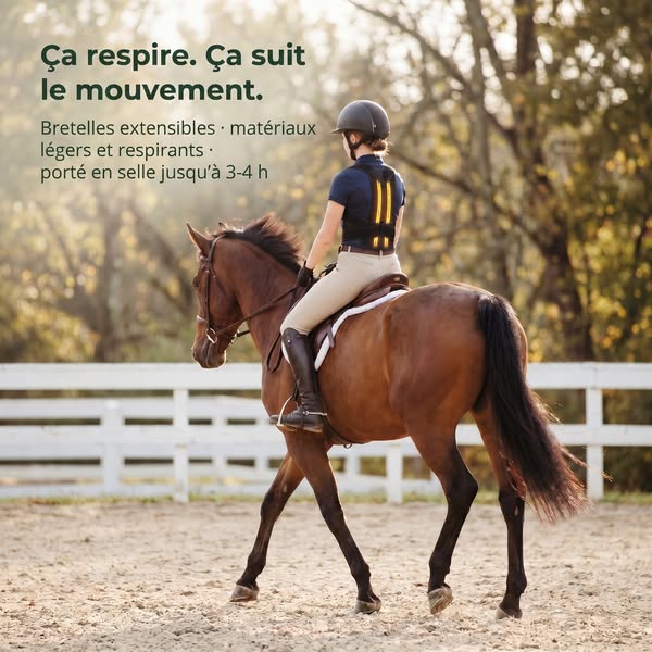 Correcteur de posture dorsale pour l'équitation (Anti maux de dos à ch