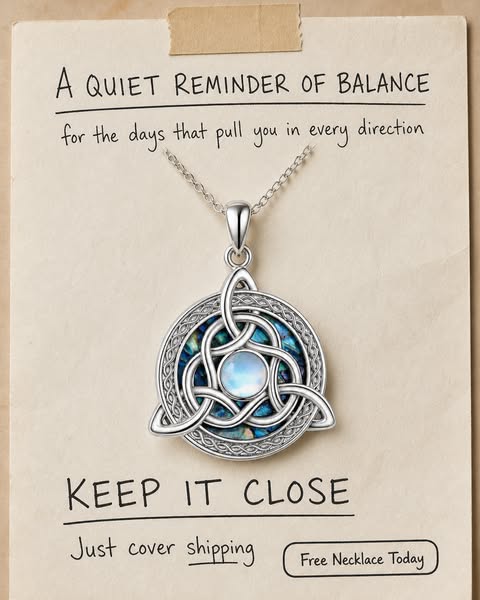 Triquetra Moonstone Protection Necklace