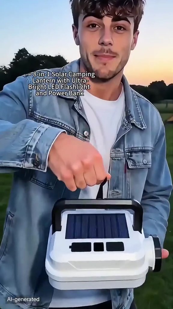 Dual‑Light Solar Camping Lantern