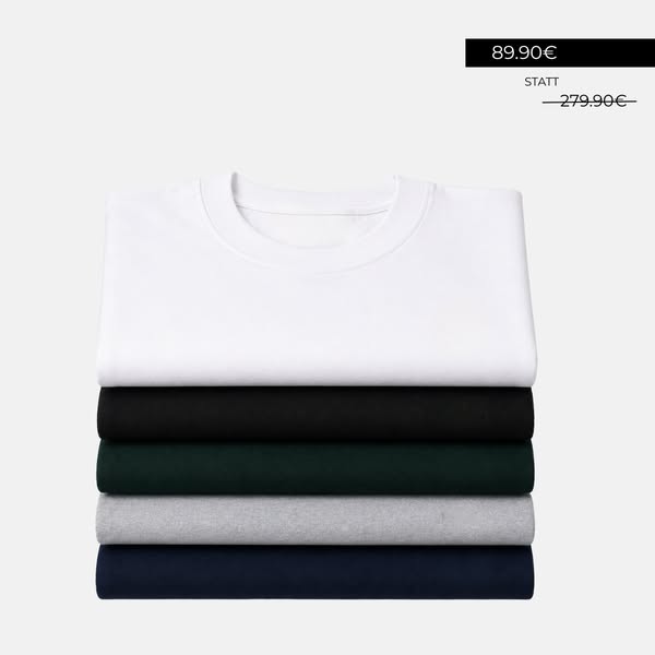 5 T-Shirts – nur 89,90€