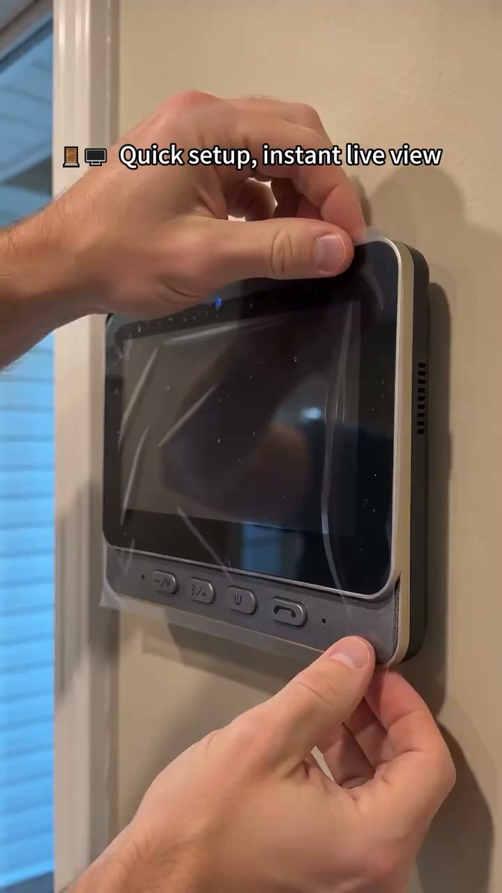 This WiFi-free video doorbell kit pairs directly with a 4.3” indoor monitor via wireless connection — no internet, no wiring, no smartphone