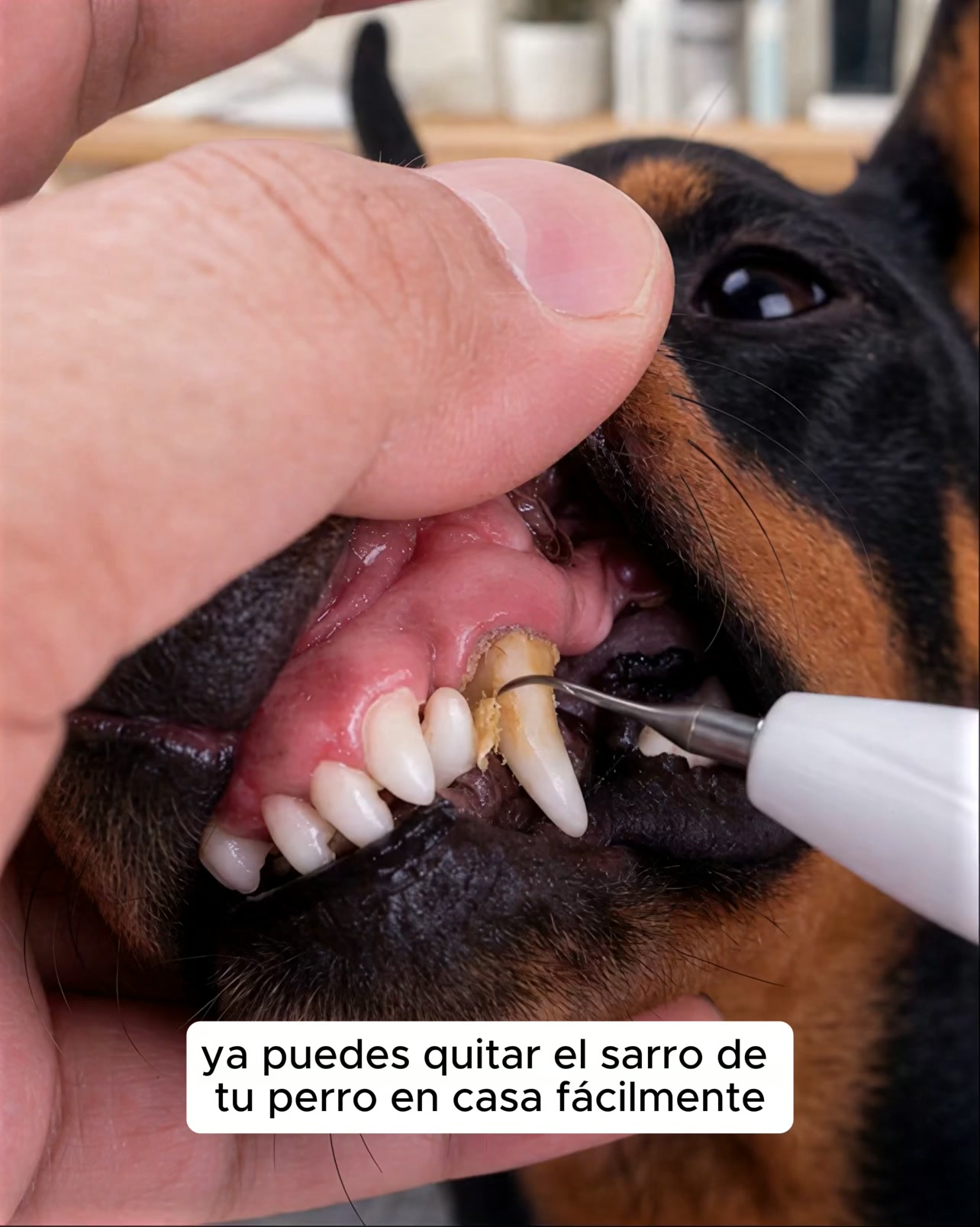 Kit Goldoris - Eliminador ultrasónico silencioso de placa y sarro para perros
