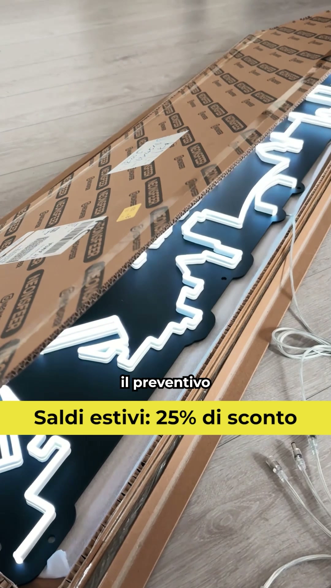 25% di sconto: crea la tua insegna neon