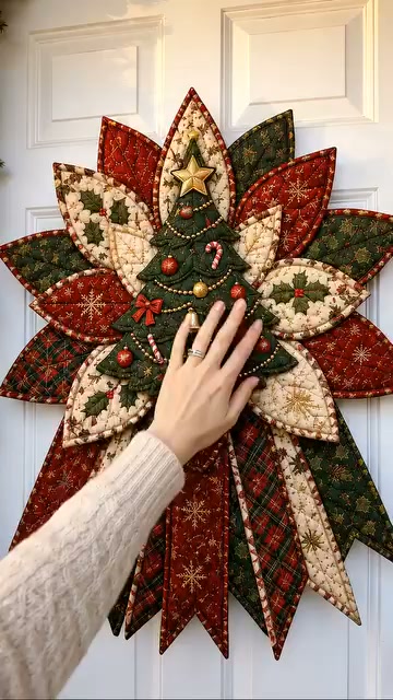 Beginner-Friendly Oversized Christmas Character Quilted Door Hanger Sewing Kit