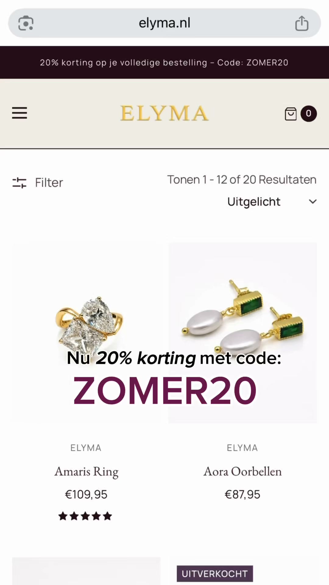 Tijdelijk 20% korting