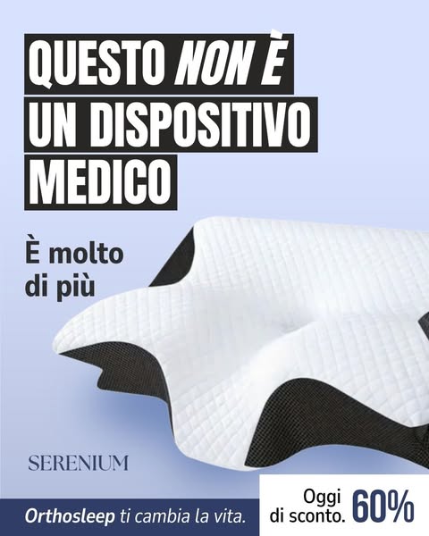 10 anni di dolori risolti… con un cuscino.