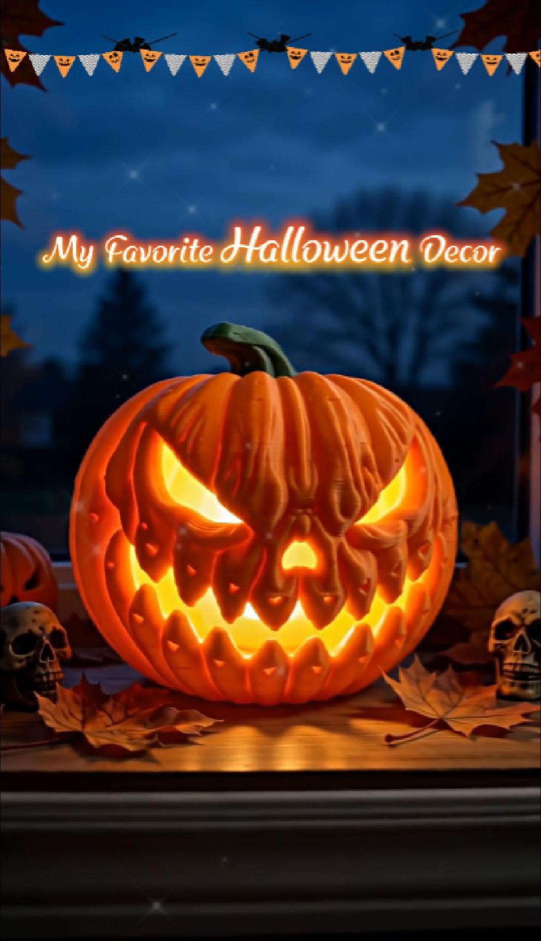 Spooky Glowing Pumpkin Decor No‑Assembly Halloween PLA Ornament
