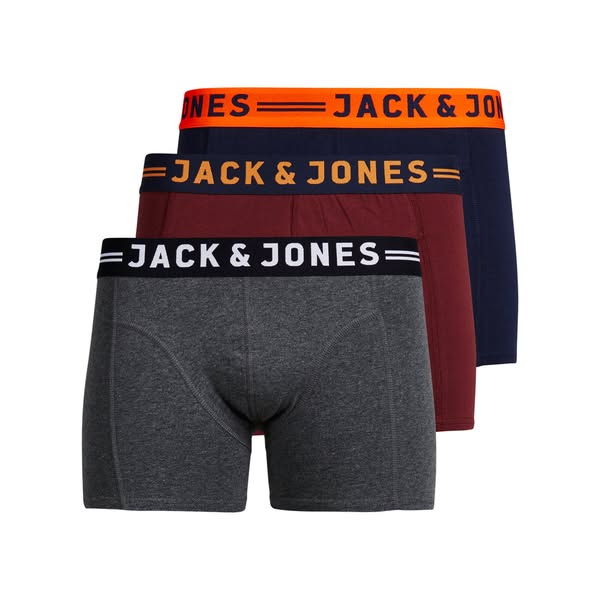 JACLICHFIELD TRUNKS 3 PACK NOOS - Burgundy