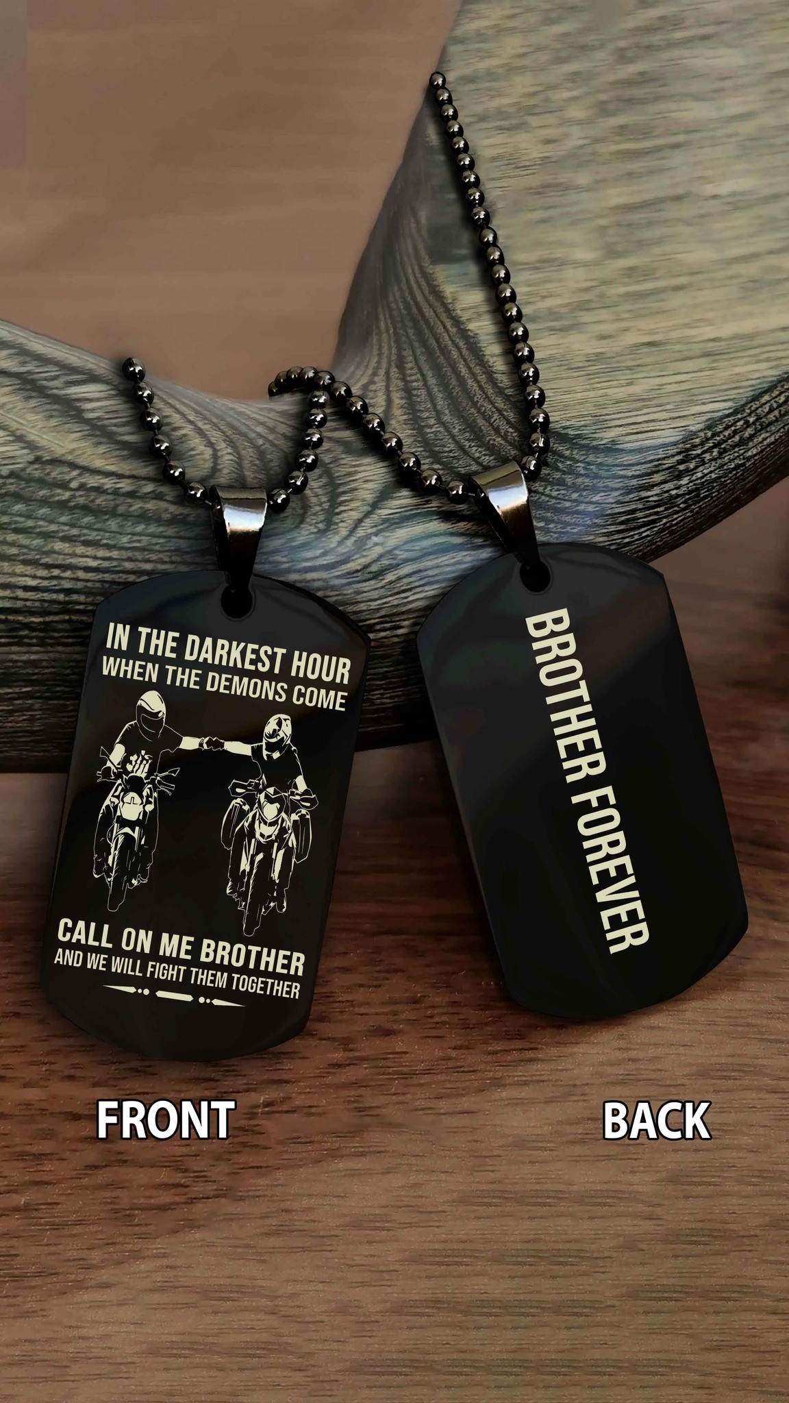 Biker dog tag for Brother