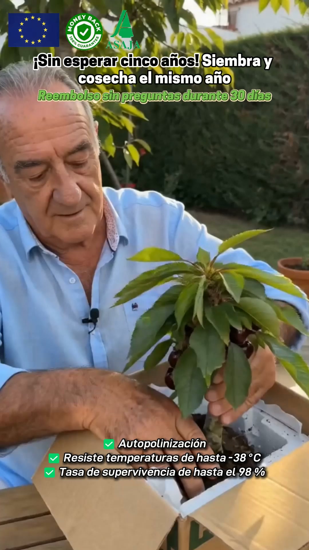 Si no da frutos, te reembolsamos 10 veces su valor — 100% garantizado.