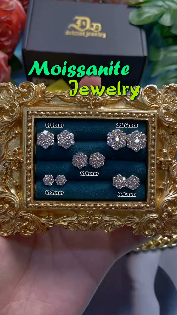Floral Shine Earrings Push/Screw Back