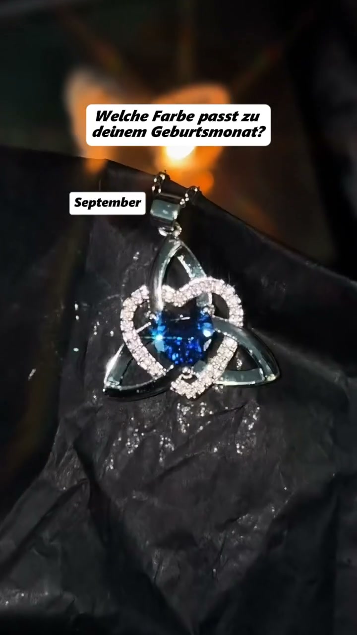 Kamień urodzinowy – celtycki wisiorek z węzłem miłości (Triquetra)