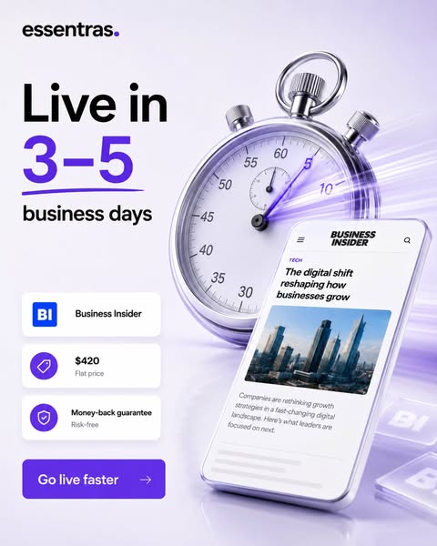 Live in 3-5 business days