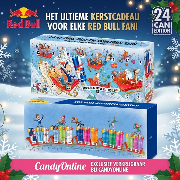 Aftellen met Vleugels! Pre-Order Exclusief de Red Bull Adventskalender 2026 bij CandyOnline.nl