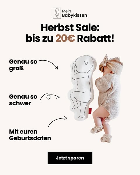 1:1 wie bei der Geburt – mit Gewicht & Größe