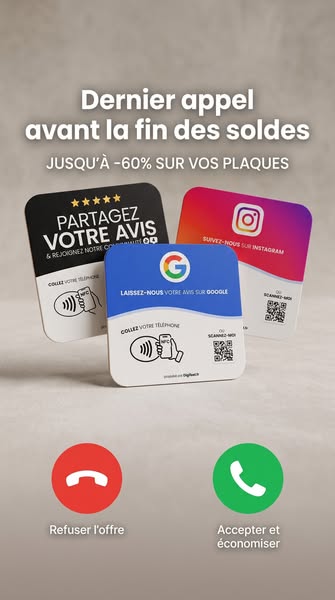 Plaque Avis Google Digifeel