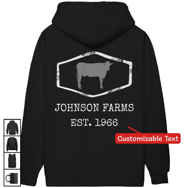 Custom Cow Farm Custom Farmer Gifts Backside (All)