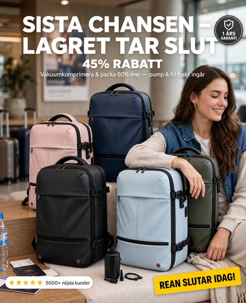 Sug ut luften & packa 60% mer