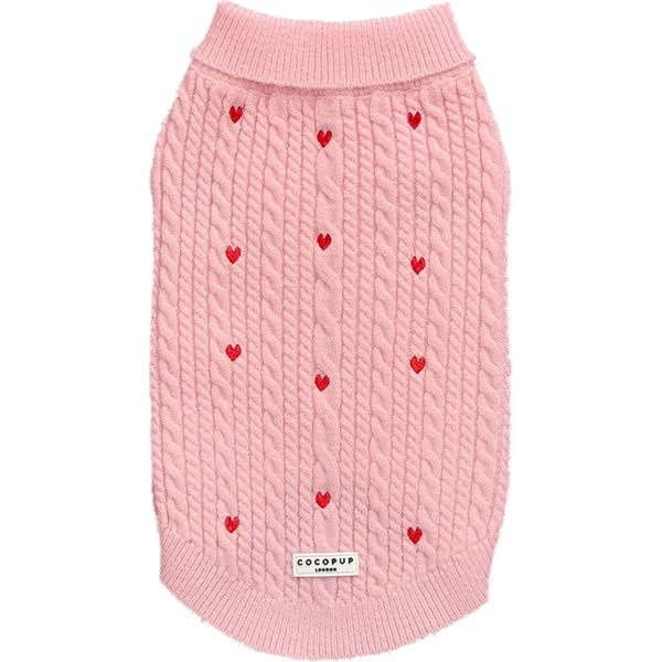 Jumper - Cable Knit Pink Heartstrings