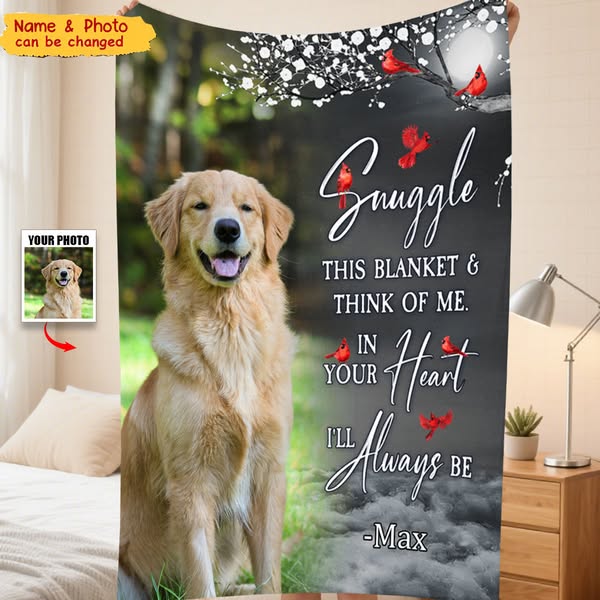 Snuggle This Blanket Memorial Pet Loss - Personalized Photo Blanket