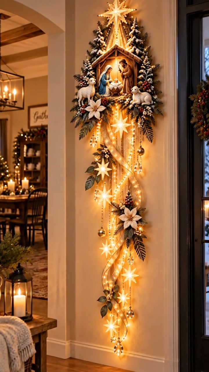 Nativity Starfall Wall Light – A Meaningful Christmas Glow