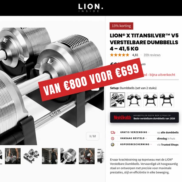 52 dumbbells in één compacte set