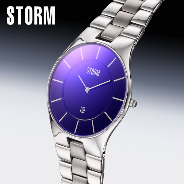 Men's STORM Slim-X Xl Lazer Blue Watch (47159/B) - StormWatches.com