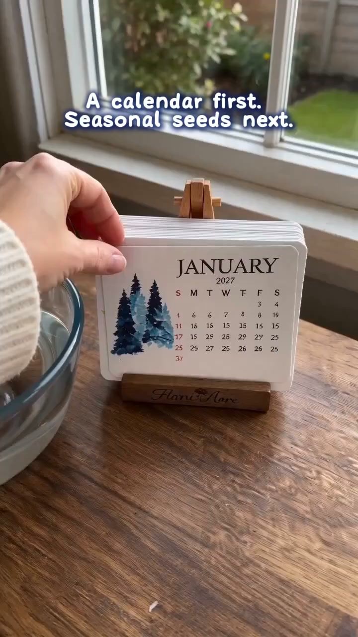 Eco-Friendly Plantable “Timeless” Seed Calendar 2027