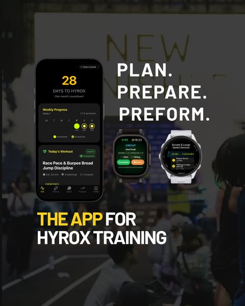 Want to crush your next HYROX race? Get daily workouts tailored to your fitness level