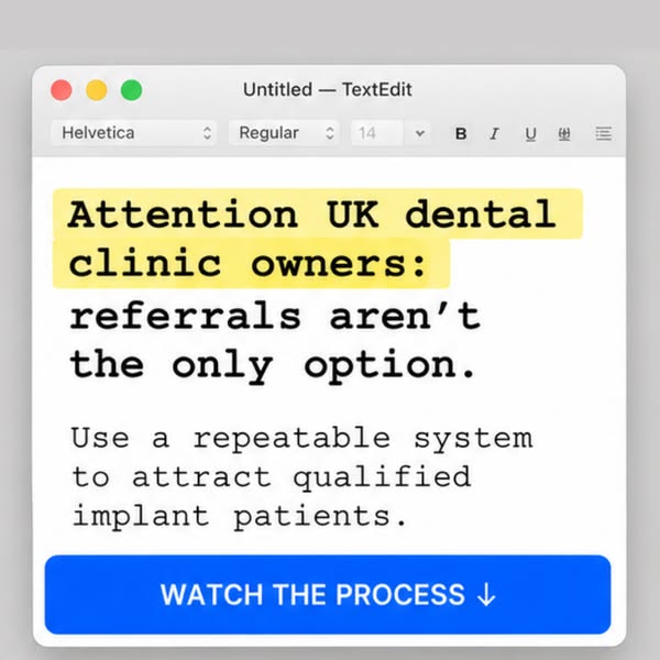[dentists] get 3-5 new implant patients per month