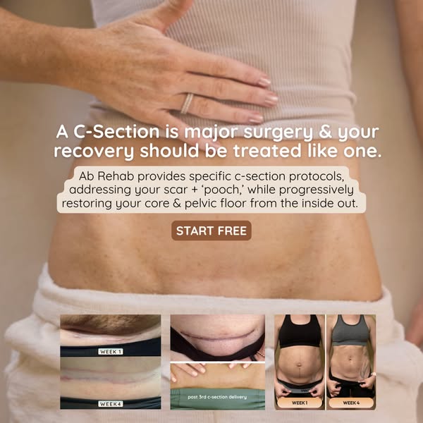 Heal your C-section Scar + flatten your belly