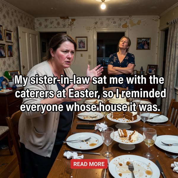 My sister-in-law sat me with the caterers at Easter, so I reminded everyone whose house it was