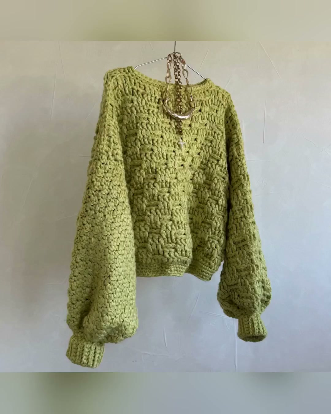 Textured Balloon-Sleeve Jumper Crochet Pattern