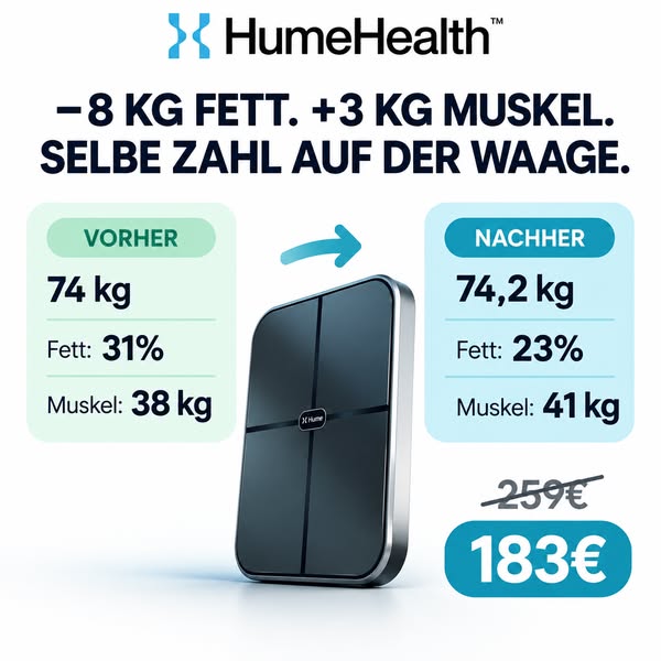 Verstehe deinen Körper datenbasiert – mit dem Hume Body Check.
