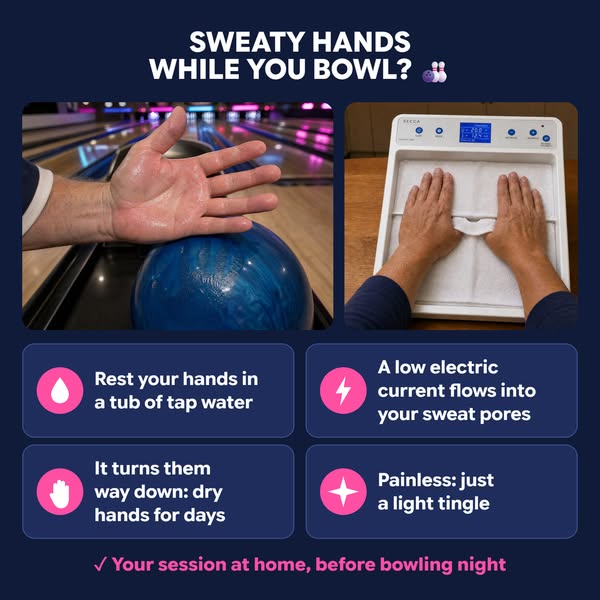 Sweaty hands while you bowl? Start at home, 3 to 4 weeks before.