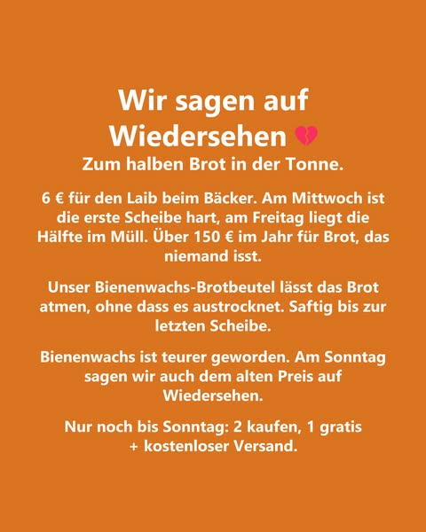 Schluss mit dem halben Brot in der Tonne