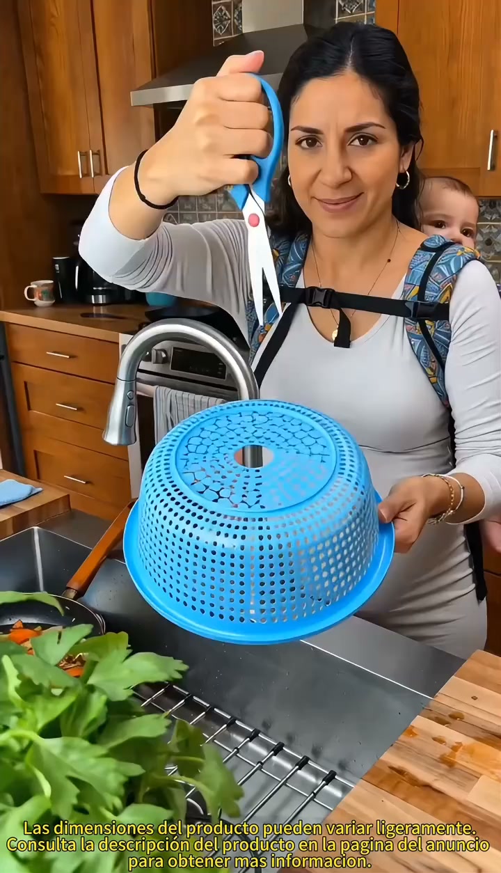 Turn wasted sink space into practical food-scrap storage. This hanging strainer basket helps keep scraps contained while water drains awa