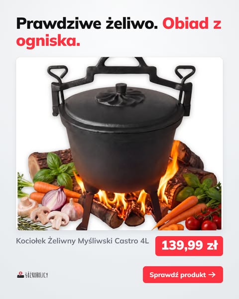 Kociołek Żeliwny Myśliwski 4L