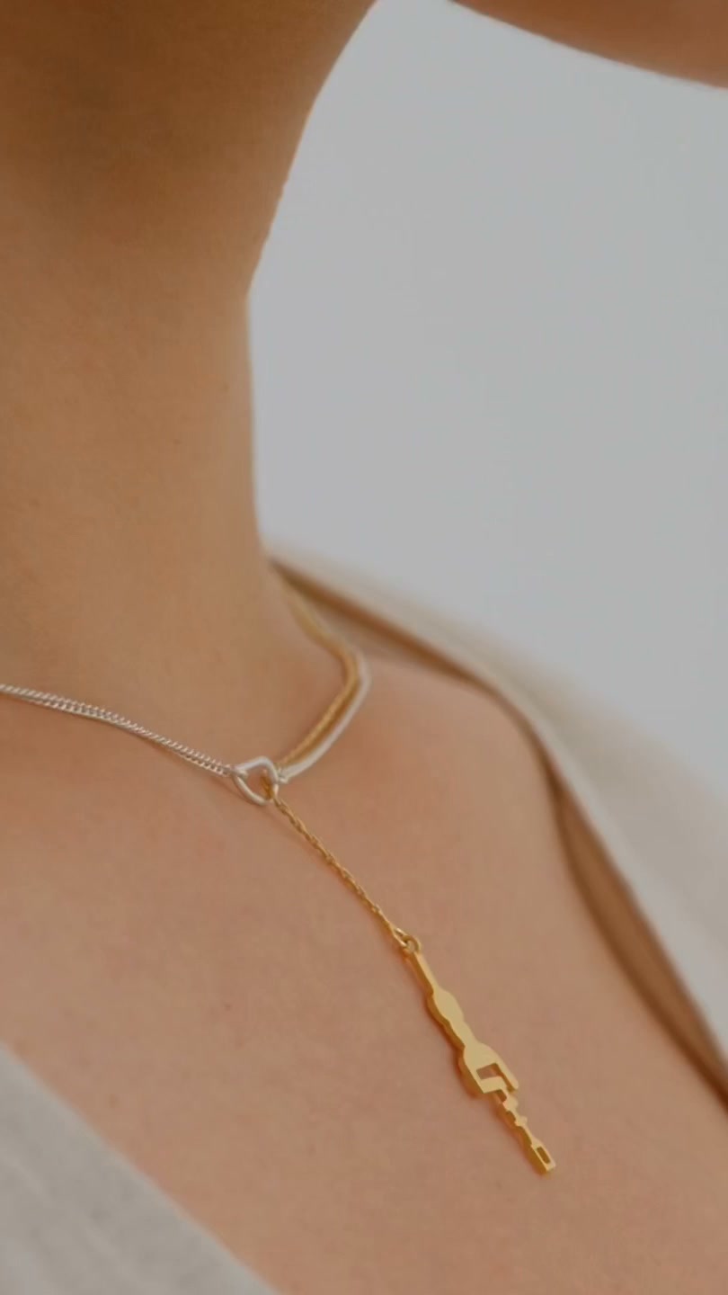 A Key, A Lock Upon the Heart Gold & Silver Necklace