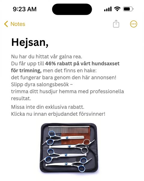 Hundsax set för trimning