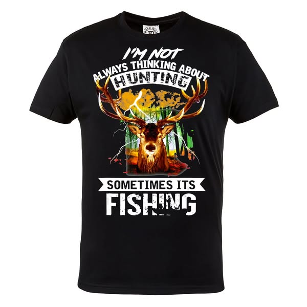 KOSZULKA DLA MYŚLIWEGO MYŚLIWY JELEŃ POLOWANIE HUNTING & FISHING