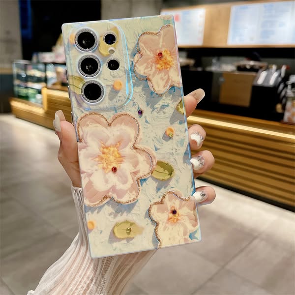 For Samsung - Ins Hot Oil Painting Flower Phone Case