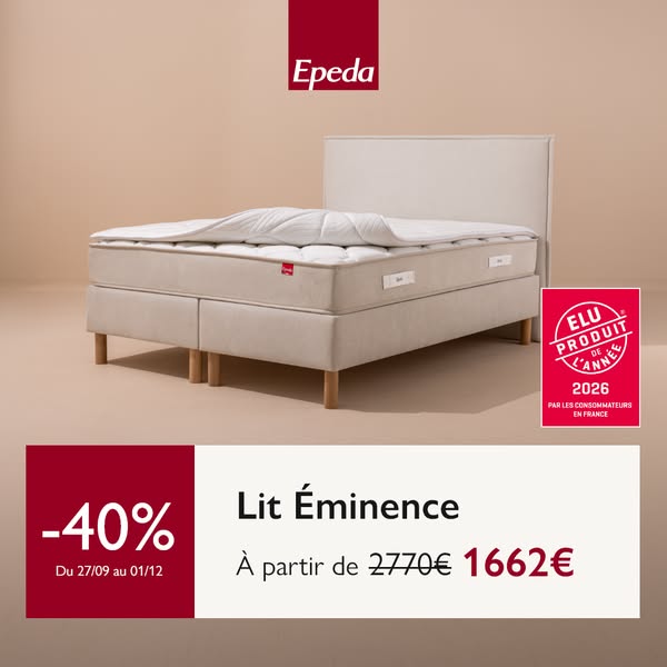 40% sur votre lit