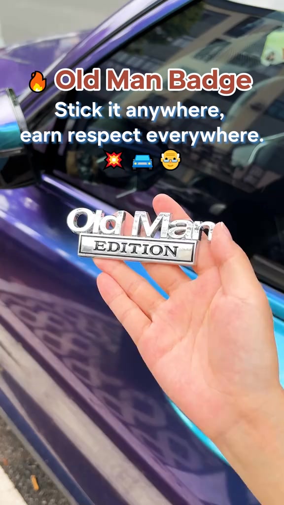 Old Man Edition Car Emblem